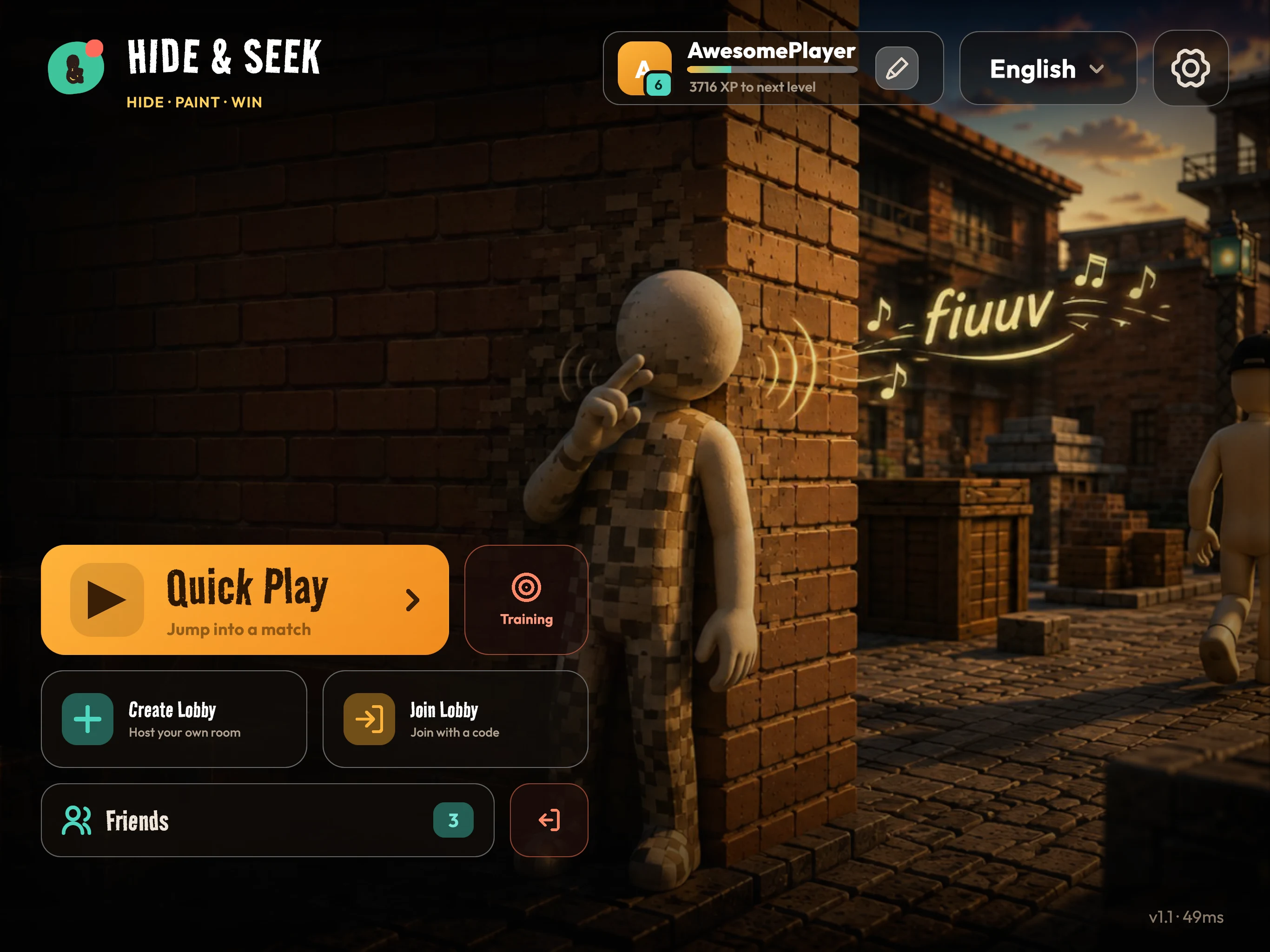 Hide and Seek: Paint Hunt 3D screenshot
